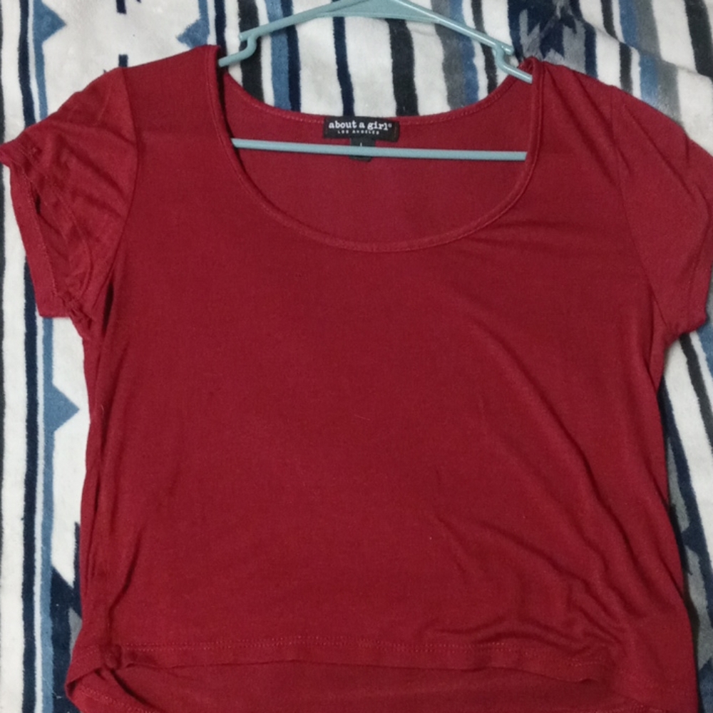About A Girl red crop top